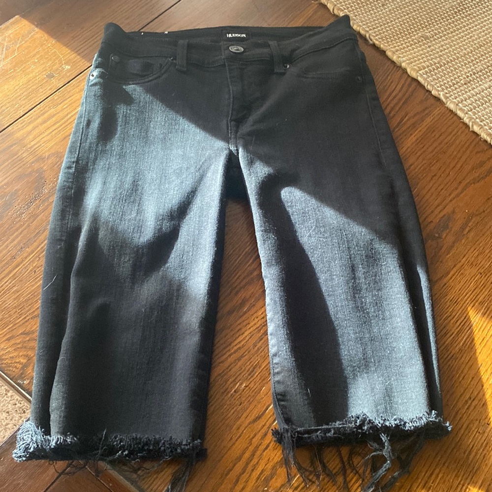 Hudson black denim shorts